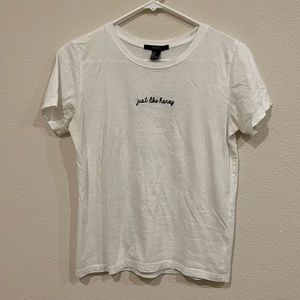 F21 Just Like Honey White Baby Tee
